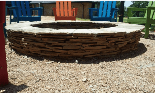 Outdoor stone installation